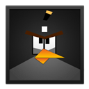 Black Angry Bird Black Frame icon
